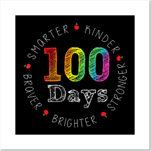 Smarter Kinder Stronger Brighter 100 Days Of School Posters and Art